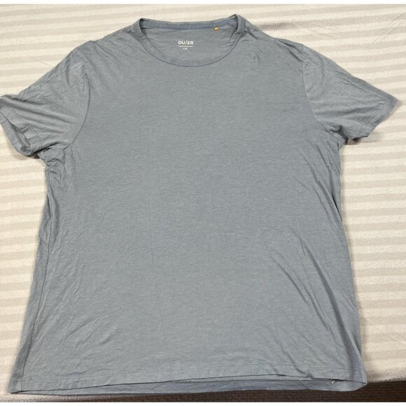 DUER Shirt Mens Large Gray Short Sleeve Crewneck Tee Tencel Lyocell Performance - Picture 1 of 8